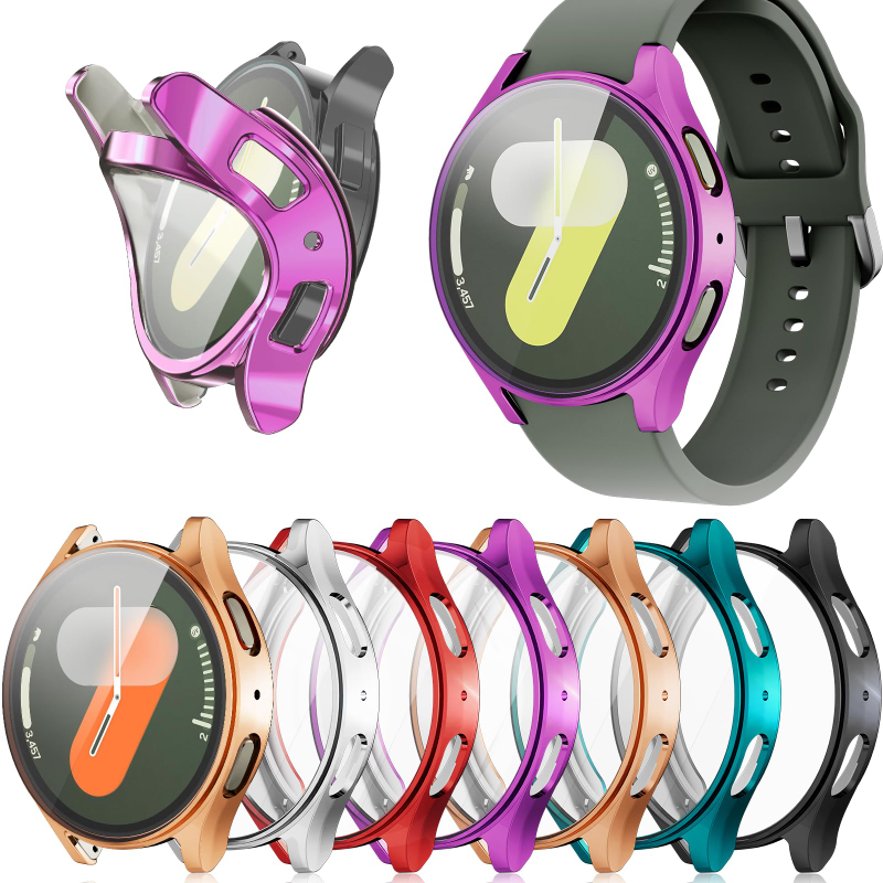 Accessories For Galaxy Watch 5 - サムスンギャラクシーウォッチ用TPUケース,完全保護カバー,シリコンバンパー,スクリーンプロテクター,時計アクセサリー,40mm, 44mm,7-6-5-4-fe