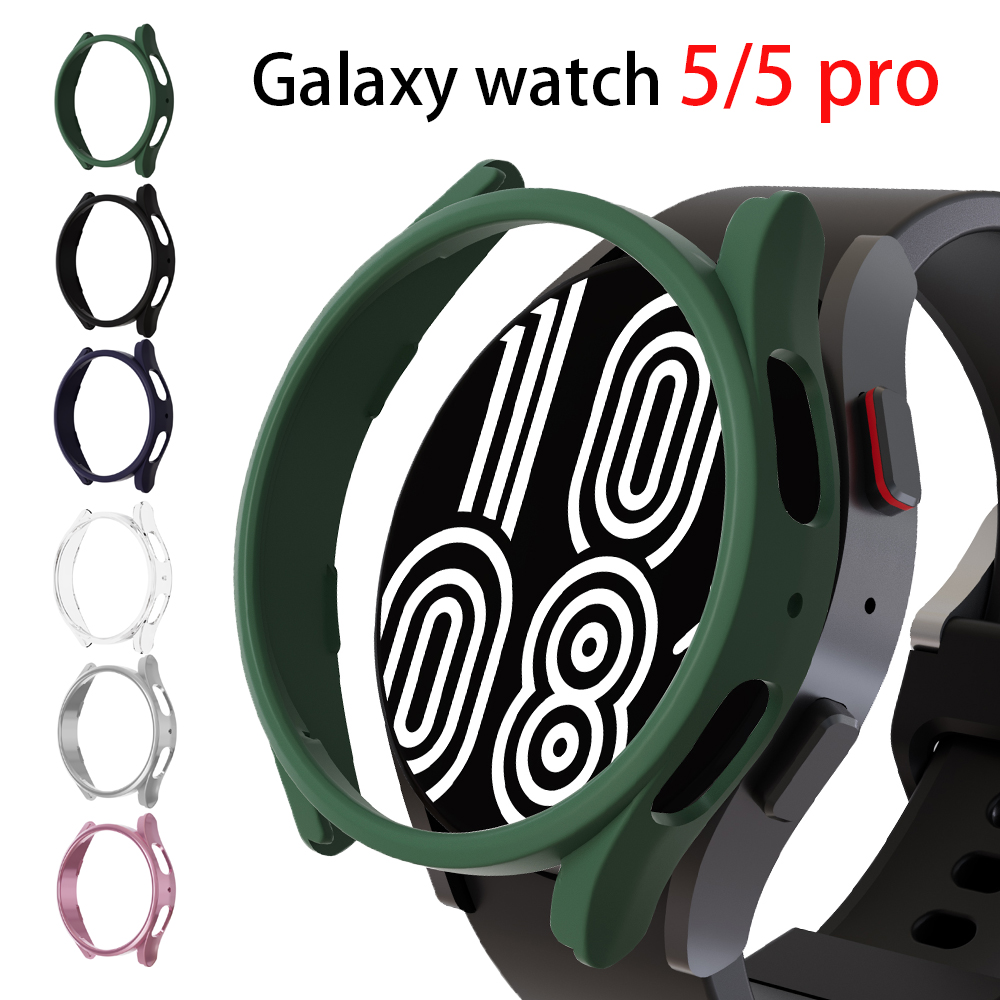 Accessories For Galaxy Watch 5 - 時計ケースサムスンギャラクシー腕時計5 44ミリメートル40ミリメートルpcバンパーシェルアクセサリーカバーオールラウンドプロテクターギャラクシー腕時計5プロ45ミリメートル