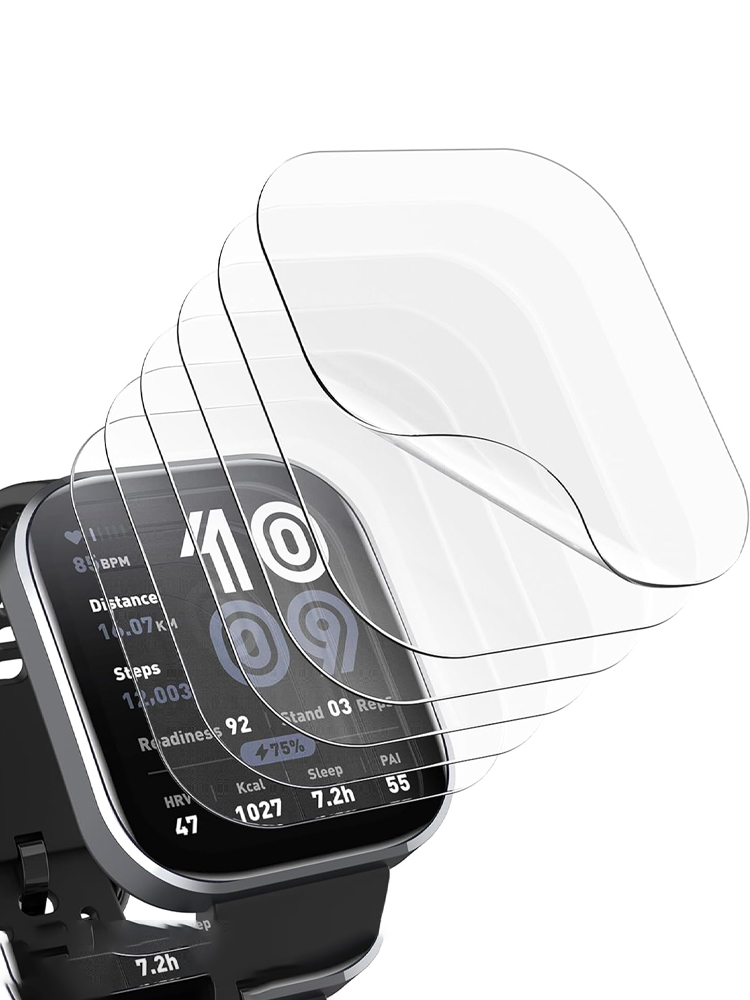 Garmin Smartwatch Accessories - スクリーンプロテクター Amazfit bip 6 ケーススマートウォッチアクセサリーフルカバレッジソフトガラスフィルム amazfit